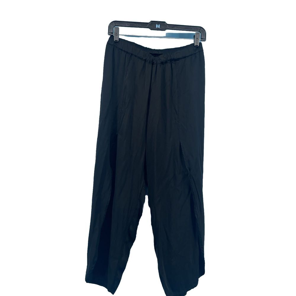 Chaser Satin Pant Women's Small Black Wide Leg Rave Festival‎ Whimsigoth Boho